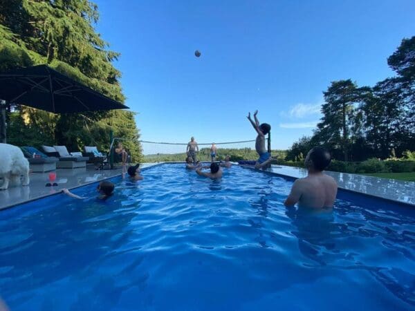 Fun Pool Activities And Games For Families With Round Above-Ground Skimmer Pools